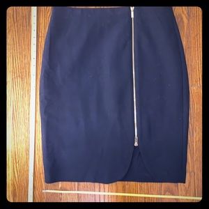 NWOT Ann Taylor navy blue zipper pencil skirt 12